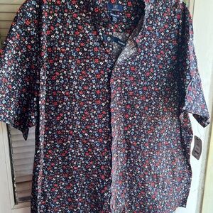 Men's Floral Black Shirt